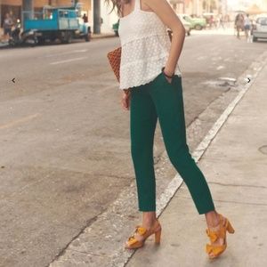 Sezane Georges trousers in green size 2 (FR 34)